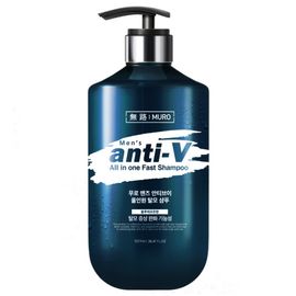 [MURO] Men’s Anti-V All-in-One Fast Shampoo 1077ml – Blue Pheromone | pH 5.5 Mild Acidic Shampoo | Complete Scalp Care for Hair Loss & Corneous Relief | Functional Formula - Made in Korea
